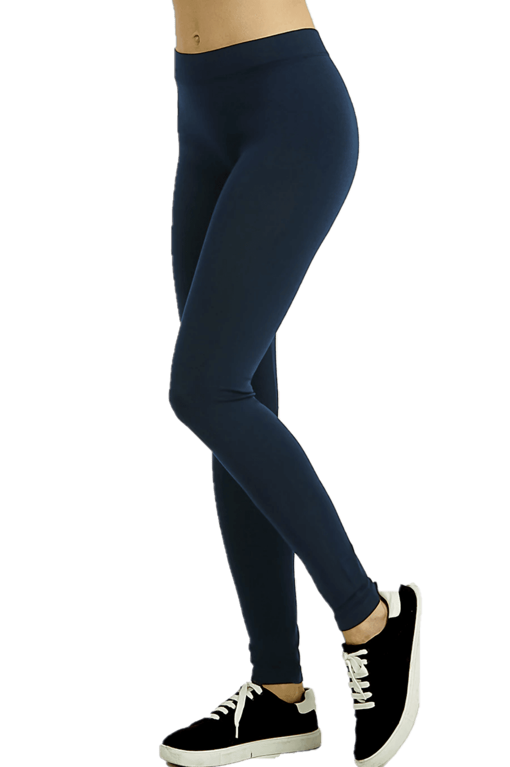 Women's Polyester Full Length Color Leggings, Free Size, Navy, 1 Count, 1  Pack