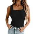 thumbnail image 1 of Women's Polyester Spandex Blend Tank Tops Casual Loungewear Seamless Stretch Built-In Chest Pad Sleeveless Tops for Daily Wear and Light Activity, 1 of 9