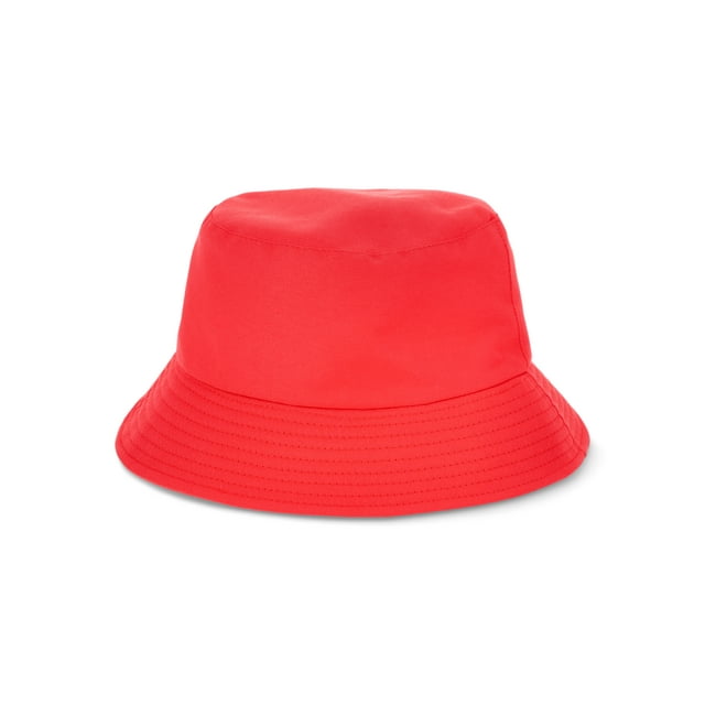 Women's Polyester Twill Bucket Hat by Way to Celebrate, One Size, Red Engine