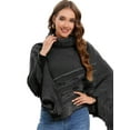 thumbnail image 1 of Women's Poncho Sweater Shawl Warm Wrap Hooded Cape with Fringe for Indoor and Outdoor, 1 of 6