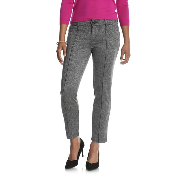 Women's Ponte Knit Comfort Waist Ankle Pant - Walmart
