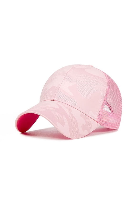 Women's Ponytail Baseball Cap Women Snapback Summer Mesh Hat Female Fashion HIp Hop Hats Casual Adjustable Outdoor Bone Solid Ponytail Hat Baseball Cap Cotton Mesh High Bun Pony Cap Women 56-58cm