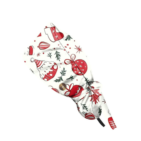 Women's Ponytail Scrub Cap - Fashion Print Surgical Hat for Nurses Medical Workers Chef, Comfortable Cotton Bouffant Cap with Adjustable Tie (1PC)