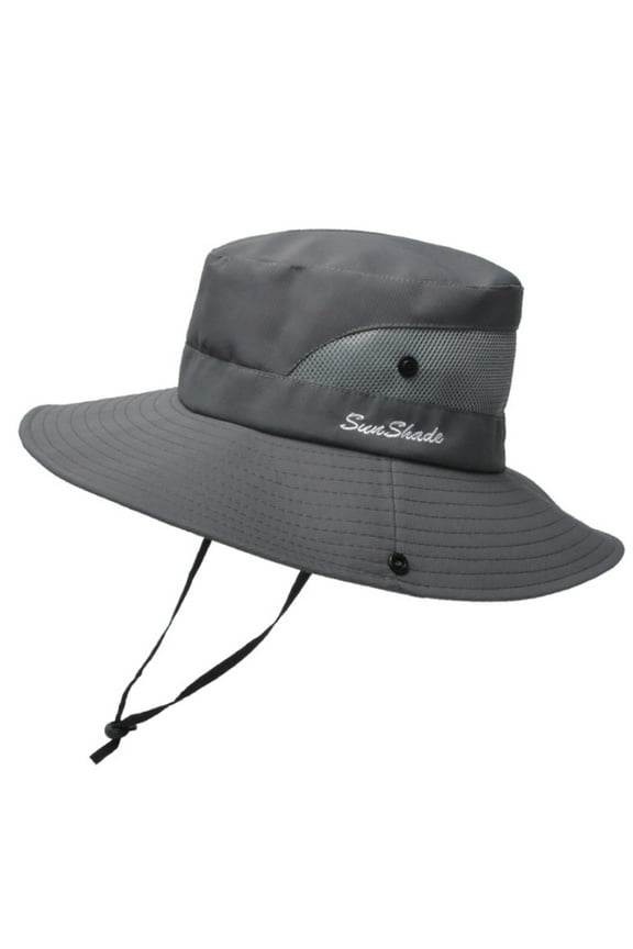 Women's Ponytail Sun Hat Outdoor UV Beach Fishing Hat Summer Wide Brim Bob Hiking Bucket Hat Bucket Hats for Women UV Protection Foldable Mesh Wide Brim Hiking Beach Fishing Summer Safari