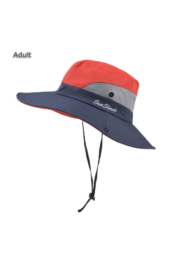 Women's Ponytail Sun Hat Outdoor UV Beach Fishing Hat Summer Wide Brim Bob Hiking Bucket Hat Bucket Hats for Women UV Protection Foldable Mesh Wide Brim Hiking Beach Fishing Summer Safari