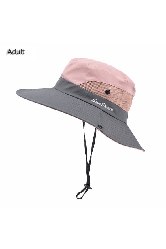 Women's Ponytail Sun Hat Outdoor UV Beach Fishing Hat Summer Wide Brim Bob Hiking Bucket Hat Bucket Hats for Women UV Protection Foldable Mesh Wide Brim Hiking Beach Fishing Summer Safari