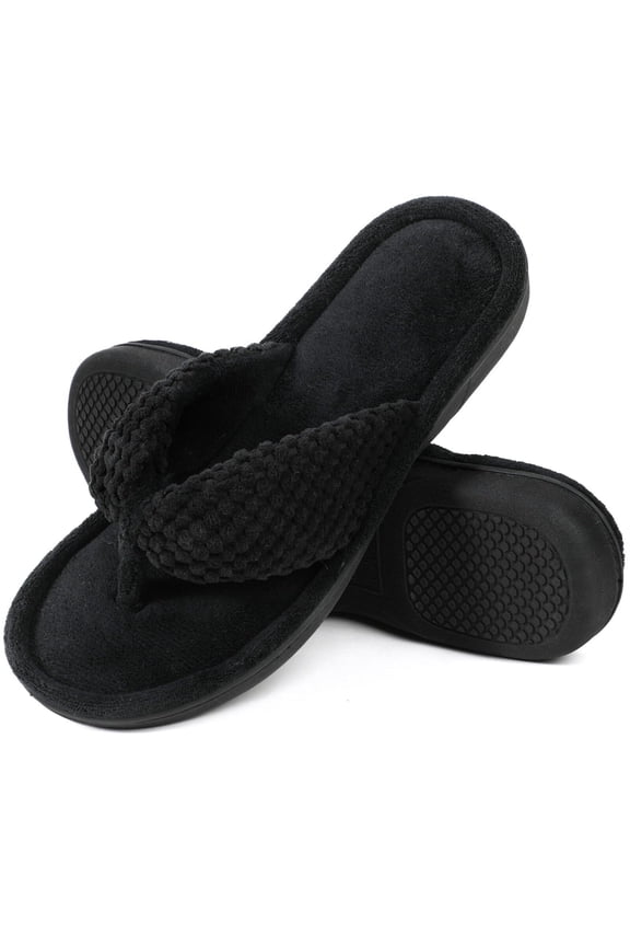 Women's Popcorn Flip Flop House Slipper with Memory Foam