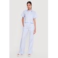 thumbnail image 1 of Women's Poplin Pinstripe Drawstring Waist Pants, 1 of 4
