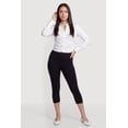 thumbnail image 1 of Women's Poplin Ruched Side Button Front Shirt, 1 of 4