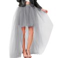 thumbnail image 1 of Women's Popular Swallowtail Skirt Sexy Black Front Short Back Long Puffy Skirt, Sleeveless Sexy Skirt Gray, 1 of 7