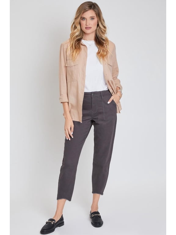 Women's Pork Chop Pocket Pants With Dog Bite Hem