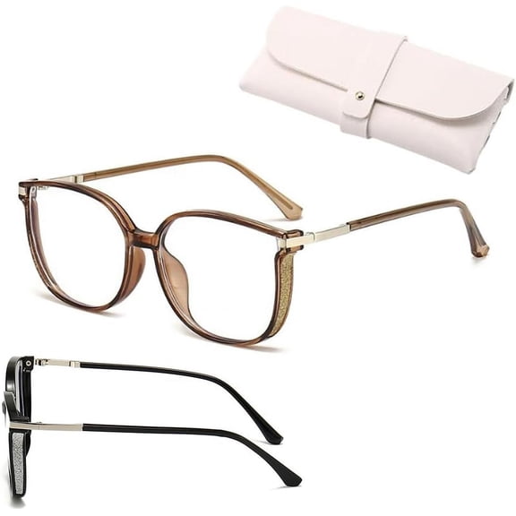 Women's Portable Fashion Anti-Blue Light Reading Glasses, Crystal Rhinestone Bling Reading Glasses for Women