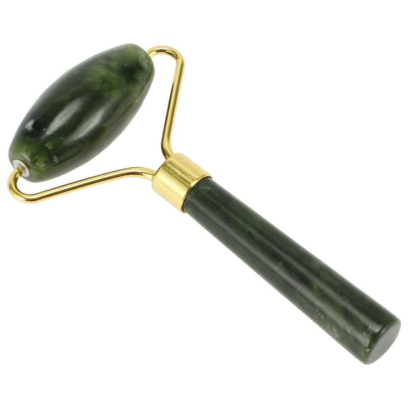 Women's Portable Single-Head Facial Roller for Beauty Parlor Vacation Deep Green Jade