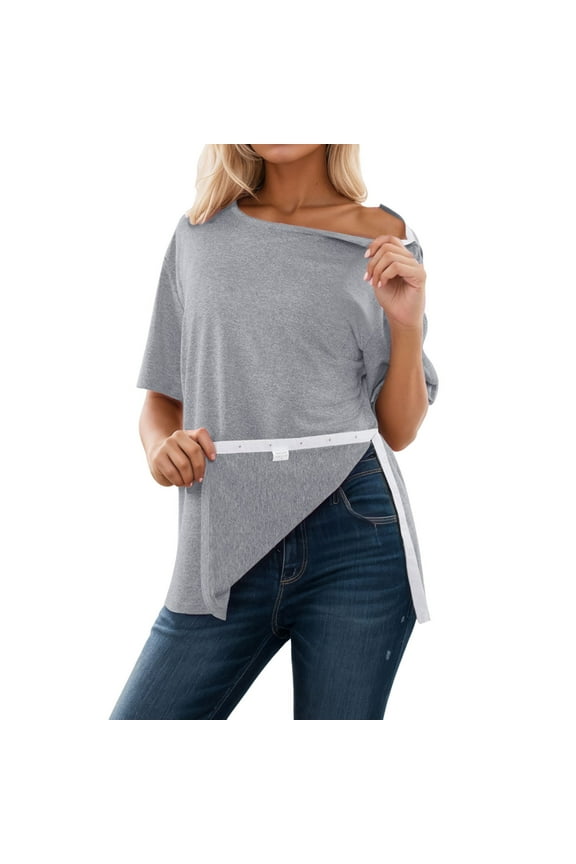 Women's Post Shoulder Shirts Full Snap Front Tear Recovery Tops Adaptive Clothing Comfortable Daily Wear