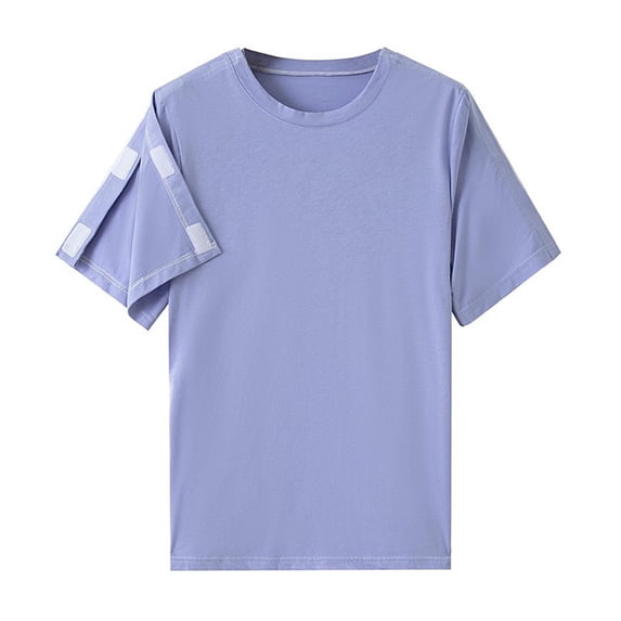 Women's Post-Surgery Recovery Short Sleeve T-Shirt with Velcro Closure | Adaptive Clothing for Shoulder, Arm, Chest | Soft Breathable Cotton Blend, Easy On/Off, Sizes M-2XL