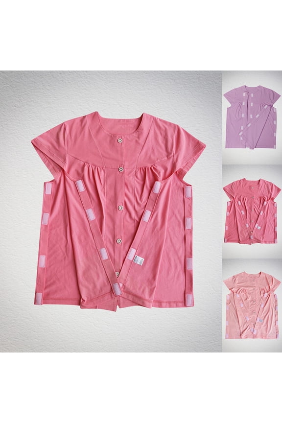 Women's Post Surgery Short Sleeve Round Neck Top Tops Shirts Blouses Easy Wear Care Clothing for Shoulder Fractures Arm Injury Recovery Casual Daily Wear Loungewear Fashion Essential