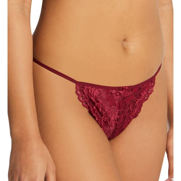 Women's Pour Moi 11512 Opulence Thong Panty (Deep Red XS)