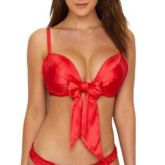 Women's Pour Moi 11900 Contradiction All Wrapped Up Front Close Bra (Red 32DD)