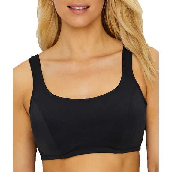 Women's Pour Moi 13601 Space Underwire Cami Bikini Swim Top (Black 38E)