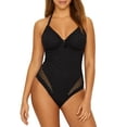 thumbnail image 1 of Women's Pour Moi 14207 Castaway Halter Underwire One Piece Swimsuit (Black 34FF), 1 of 3