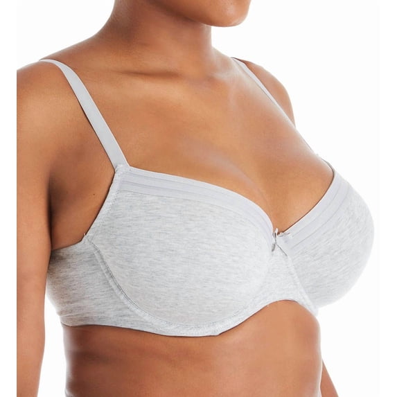 Women's Pour Moi 14600 Twist Cotton Padded T-Shirt Bra (Grey Marl 32C)