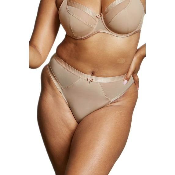 Women's Pour Moi 15003 Viva Luxe High Leg Brief Panty (Toffee 2X)