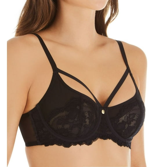 Women's Pour Moi 19202 Contradiction Statement Underwire Bra (Black 34DD)
