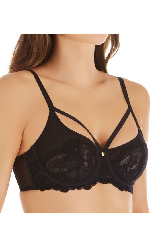 Women's Pour Moi 19202 Contradiction Statement Underwire Bra (Black 34E)