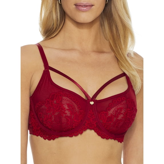 Women's Pour Moi 19202 Contradiction Statement Underwire Bra (Red 34G)