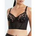 thumbnail image 1 of Women's Pour Moi 20116 Gigi Longline Underwire Bra (Black/Rose Gold 34D), 1 of 2