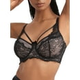 thumbnail image 1 of Women's Pour Moi 21702 Dark Romance Underwire Bra (Black/Pink 32DD), 1 of 4