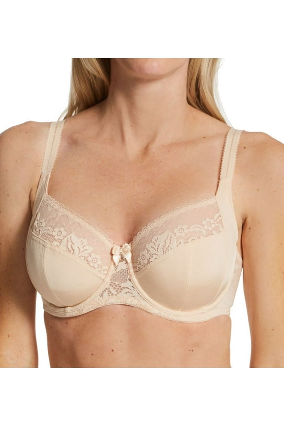 Women's Pour Moi 21802 Aura Side Support Underwire Bra (Almond 38FF)