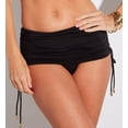 thumbnail image 1 of Women's Pour Moi 24904 Santa Cruz Adjustable Skirted Brief Swim Bottom (Black XL), 1 of 2