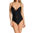 thumbnail image 1 of Women's Pour Moi 25616 St Barts Push Up Tummy Control One Piece Swimsuit (Black 32D), 1 of 1