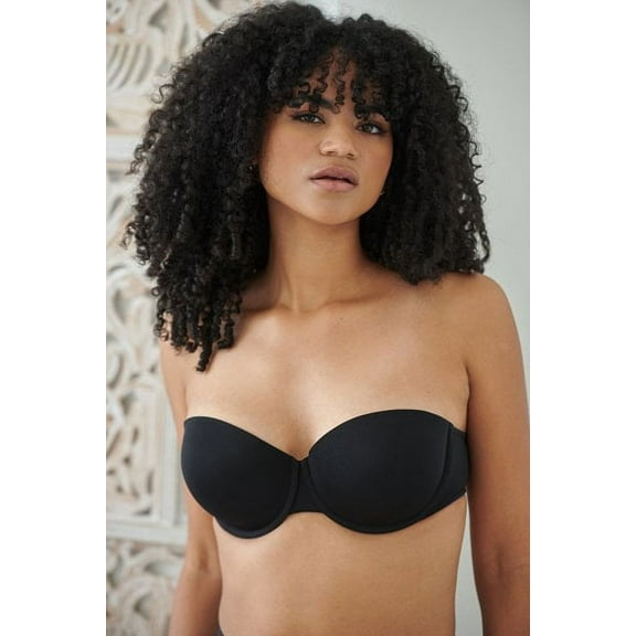 Women's Pour Moi 26000 Push Up Strapless Bra (Black 32D)