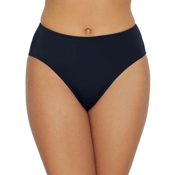 Women's Pour Moi 36026 Space High Leg Brief Swim Bottom (Black L)