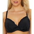 thumbnail image 1 of Women's Pour Moi 6007 Splash Padded Underwire Bikini Swim Top (Black 38E), 1 of 2