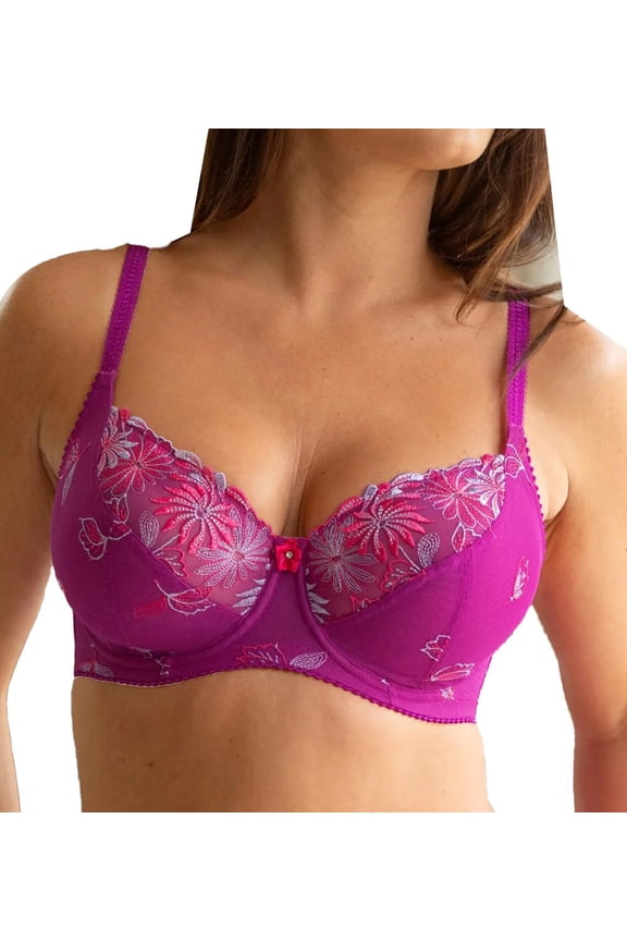 Women's Pour Moi 7702 St. Tropez Full Cup Underwire Bra (Orchid/Pink 36GG)