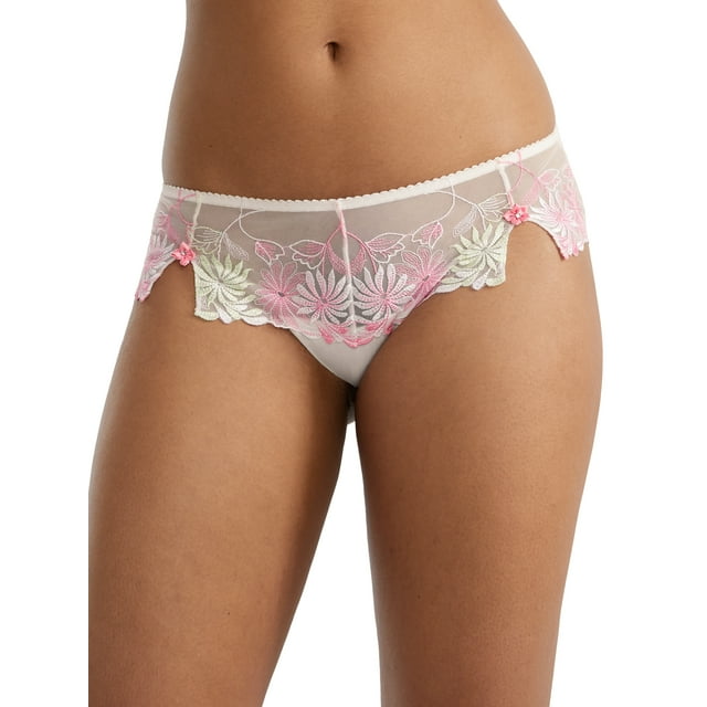 Women's Pour Moi 7703 St. Tropez Shorty Panty (White/Pink/Green XL)