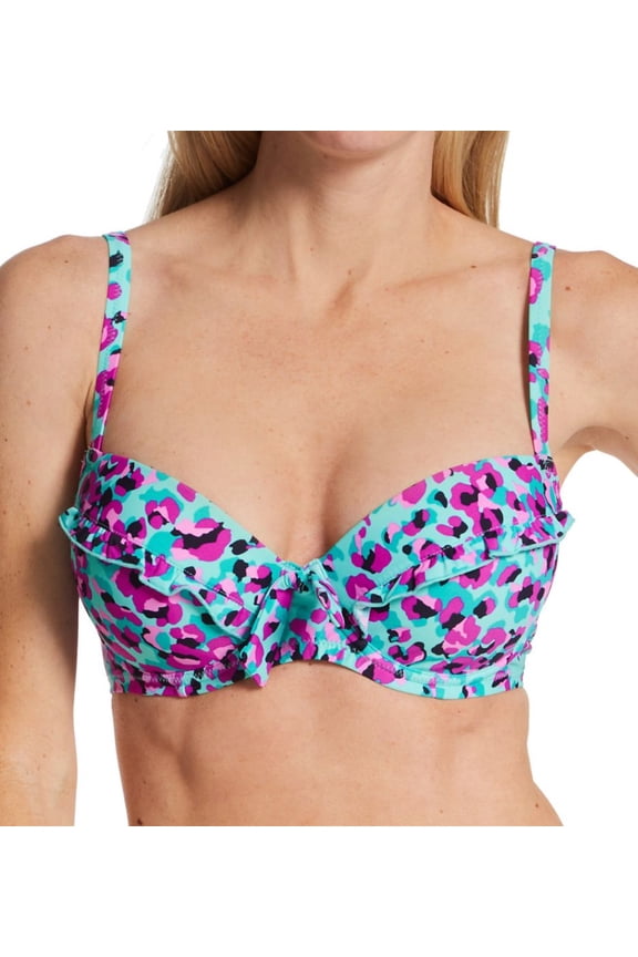 Women's Pour Moi 80000 Getaway Convertible Underwire Swim Top (Aquaburst 34D)