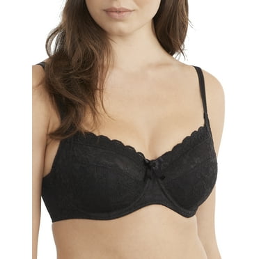 Women's Pour Moi 84013 Rebel Underwired Side Support Bra (Black 38DD)