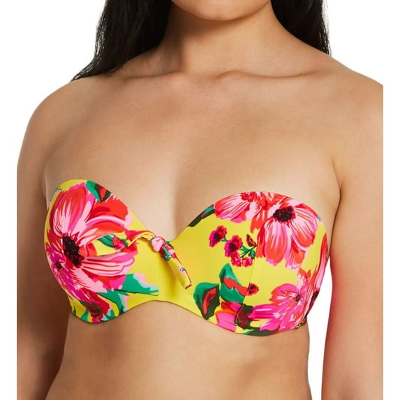 Women's Pour Moi 86000 Heatwave Strapless Lightly Padded Swim Top (Mimosa 36DD)