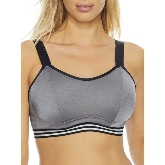 Women's Pour Moi 97003 Energy Empower Convertible Underwire Sports Bra (Silver/Black 36D)