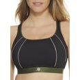 thumbnail image 1 of Women's Pour Moi 97005 Energy Underwire Padded Cross Back Sports Bra (Black/Pink/Khaki 34G), 1 of 2