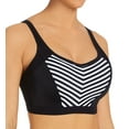 thumbnail image 1 of Women's Pour Moi 97007 Energy Rush Lightly Padded Underwire Sports Bra (Black/White 34F), 1 of 3