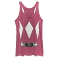 thumbnail image 1 of Women's Power Rangers Pink Ranger Costume Tee  Racerback Tank Top Pink Heather X Large, 1 of 4