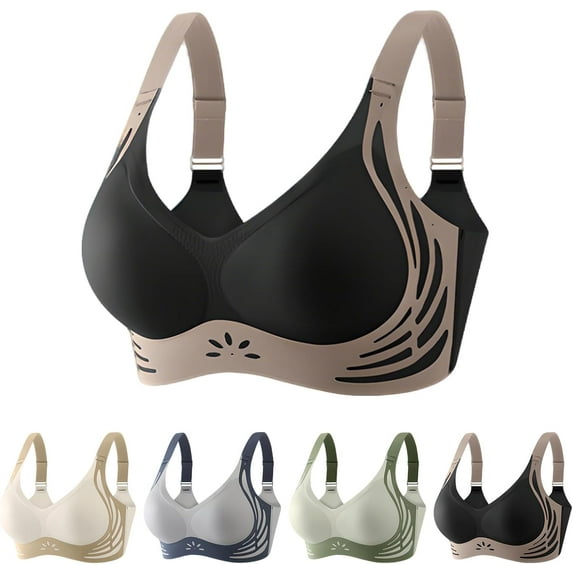 Women’s Powerful Push Up Bra Wireless Full Coverage - Anti Sagging Comfortable Bralette for Everyday & Light Sport