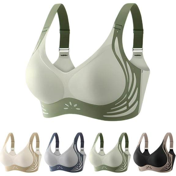 Women’s Powerful Push Up Bra Wireless Full Coverage - Anti Sagging Comfortable Bralette for Everyday & Light Sport