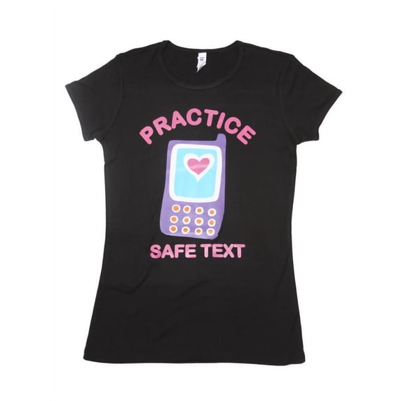 Women's Practice Safe Text T Shirt, M