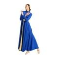 thumbnail image 1 of Women's Praise Dance Dress Metallic Waistband Long Swing Liturgical Worship Church Robe, 1 of 4